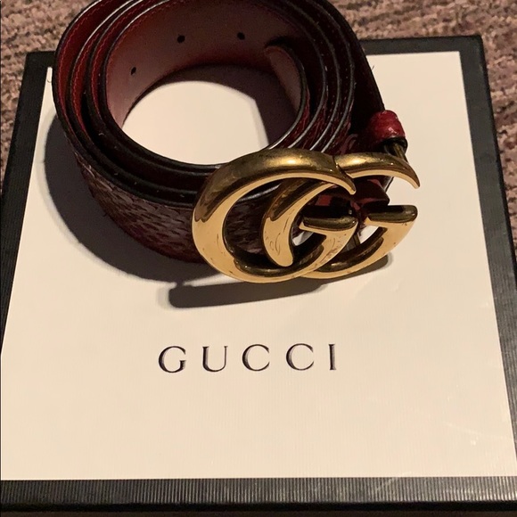 gucci red snake belt